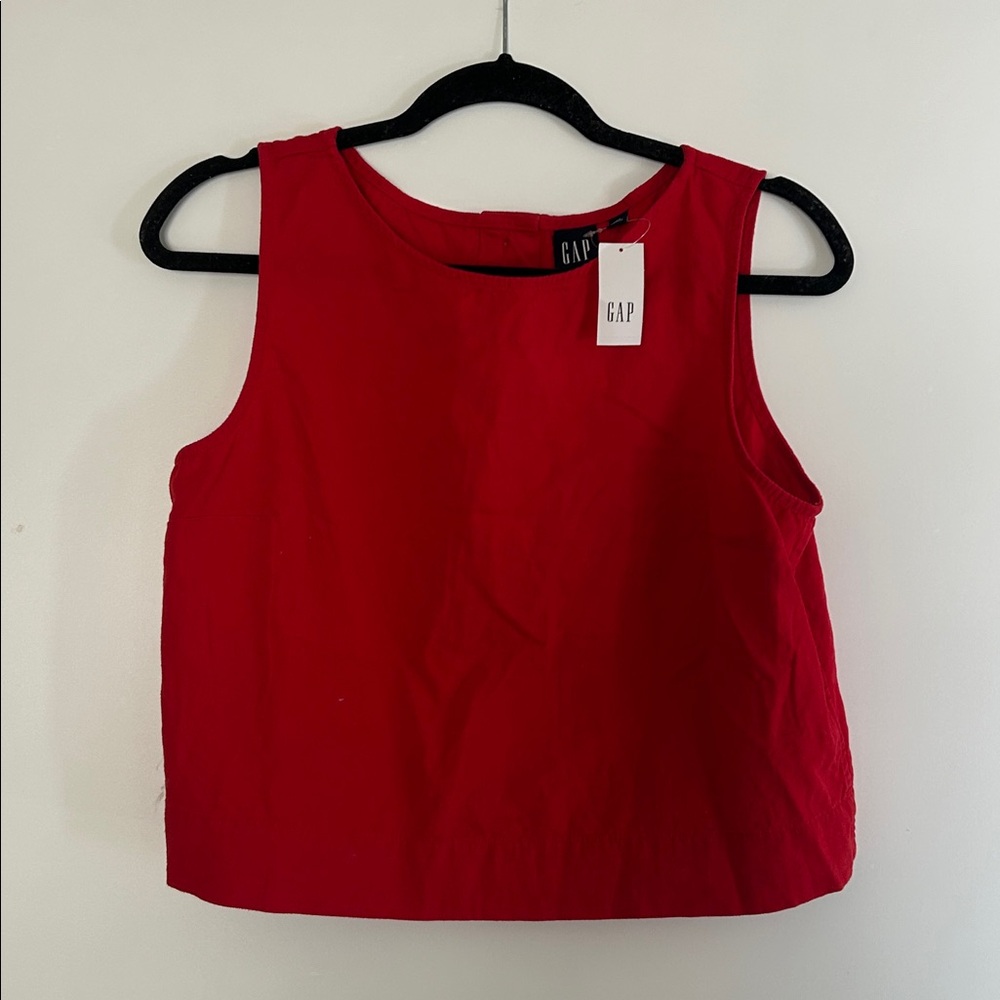 GAP Bold Red Linen Tank Top